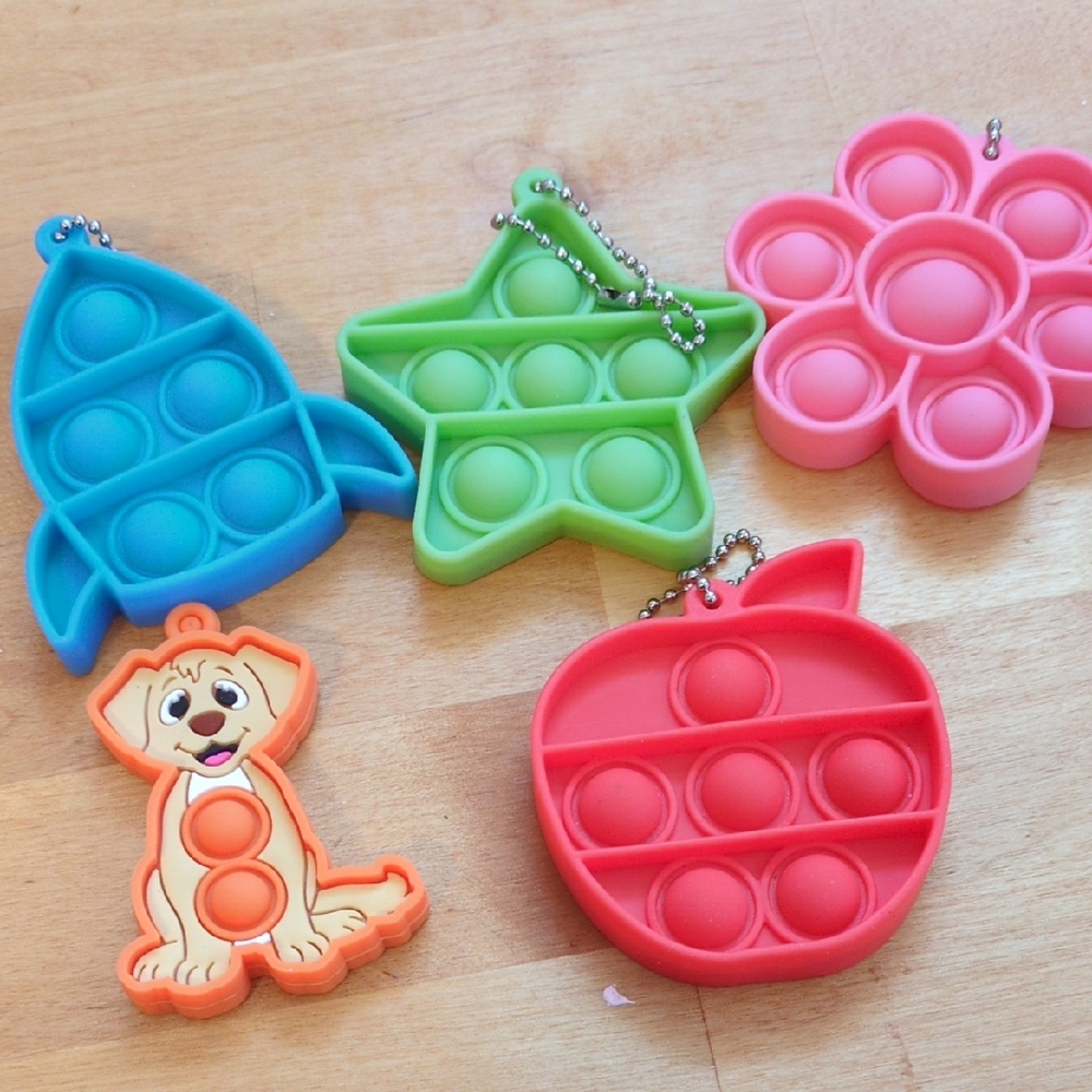 Colorful Silicone Pop Fidget Toy Set